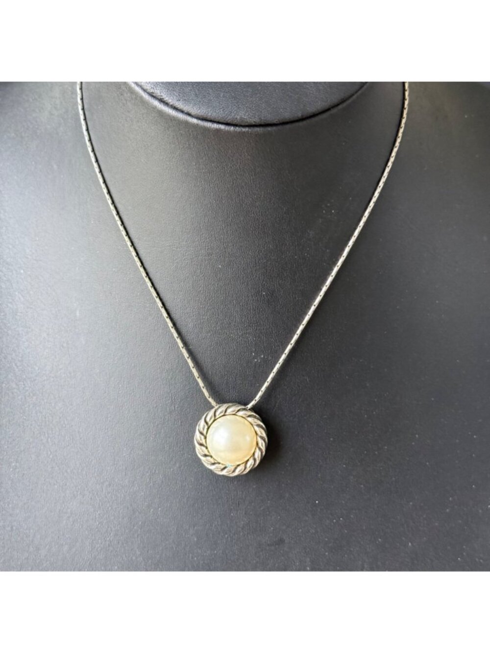Brighton Necklace Rhinestone Reversible Statement Silver Tone 15.5 inches READ - Picture 3 of 7